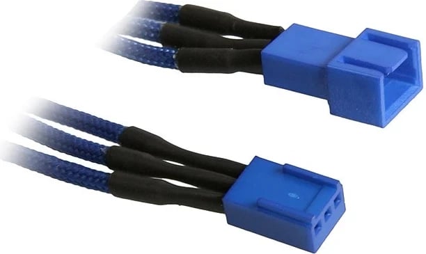Kabllo zgjatues BitFenix 3-Pin 90cm, i mbështjellë, ngjyrë blu