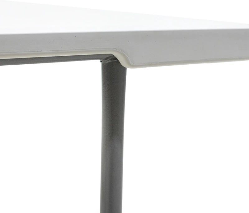 Tavolinë palosëse Rodeo, valixhe, e bardhë, 240x76x74cm