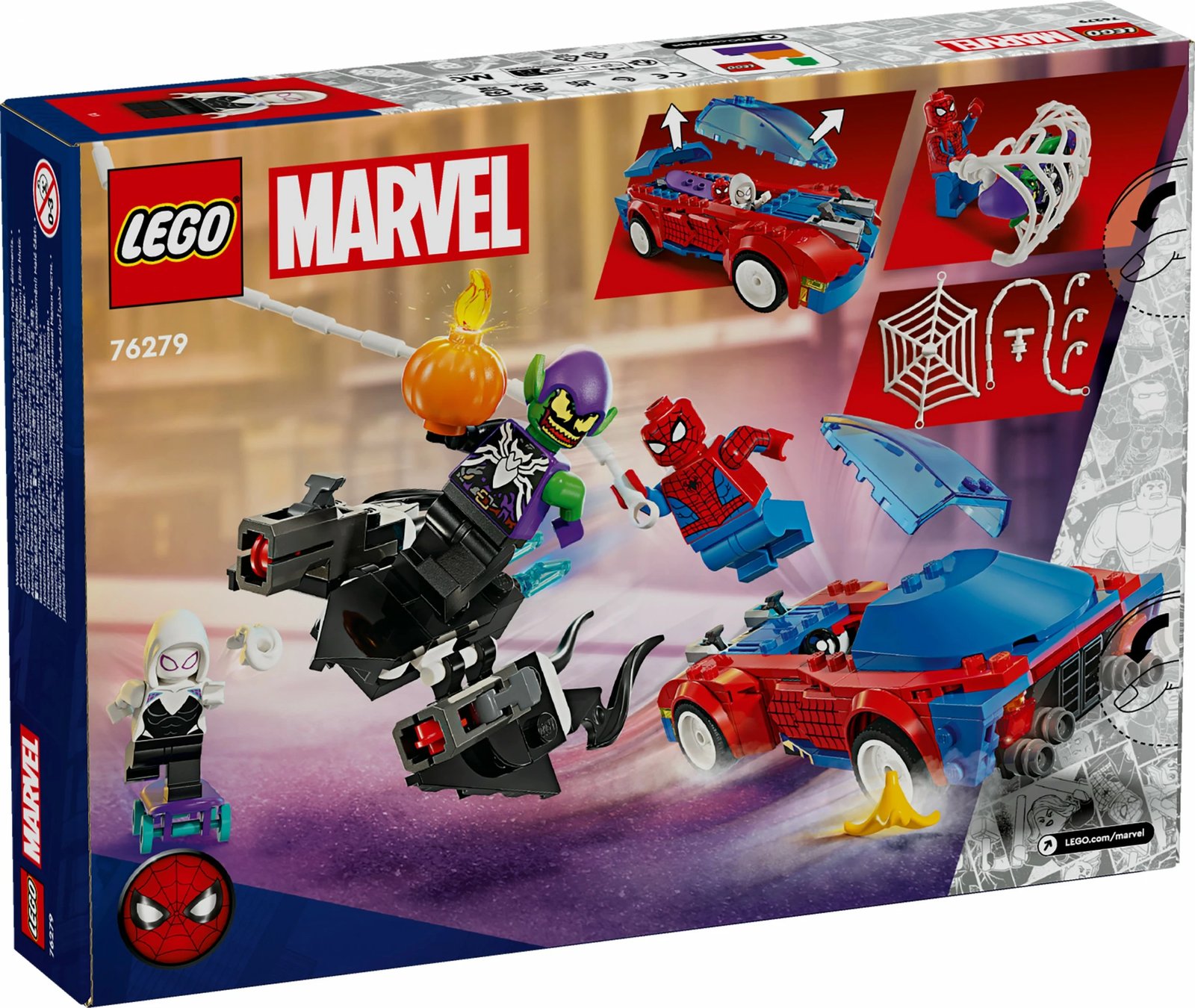 Set ndërtimi LEGO Marvel 76279 Spider-Man Race Car & Venom Green Goblin, shumëngjyrësh Set ndërtimi LEGO Marvel 76279 Spider-Man Race Car & Venom Green Goblin, shumëngjyrësh