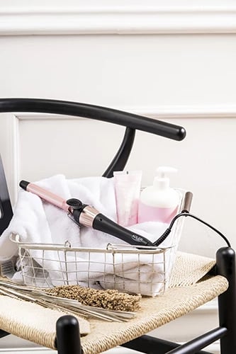 Figaro flokësh Adler AD 2116, 19mm, kontroll temperature 4 nivele 140-200°C, cilindër qeramik, rozë/zezë