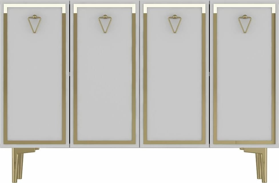 Konsolë Skye Decor, e bardhë dhe ari, 8160KM-1