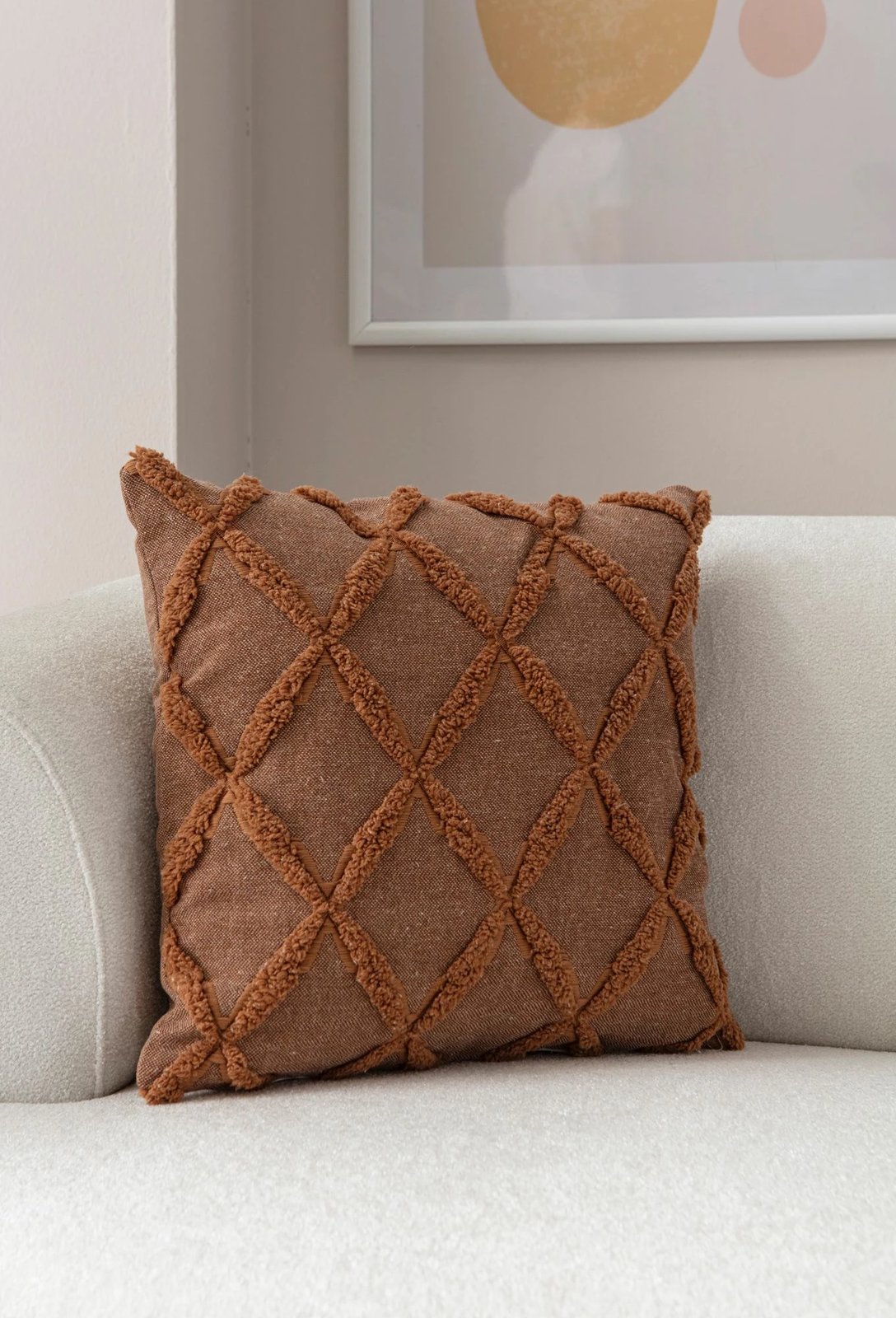 Jastëkëmbulesë dekorative, ngjyrë kafe, Evila Originals, 43x43cm