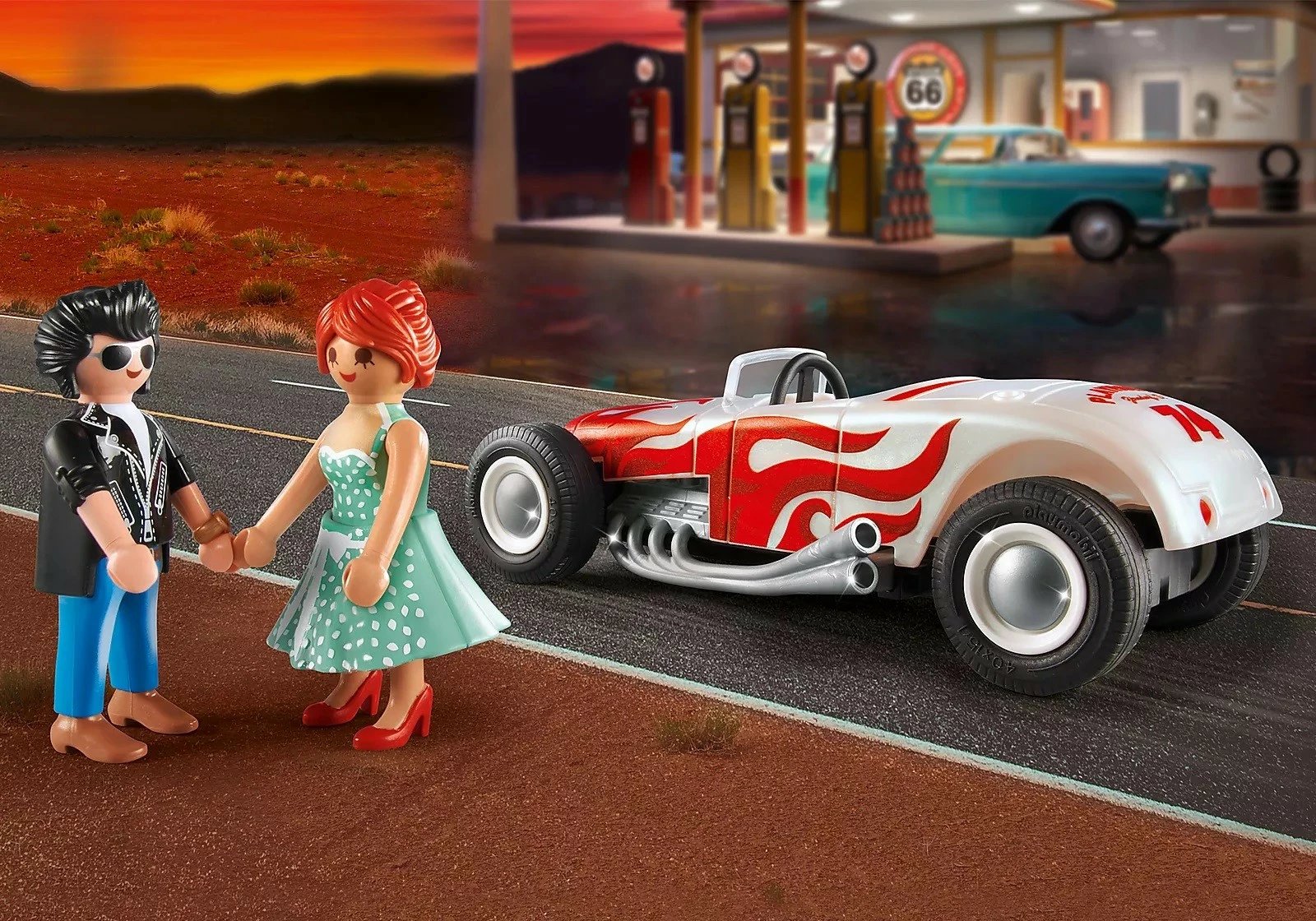 Set lodrash Playmobil City Life Starter Set Hot Rod 71078, 20 pjesë