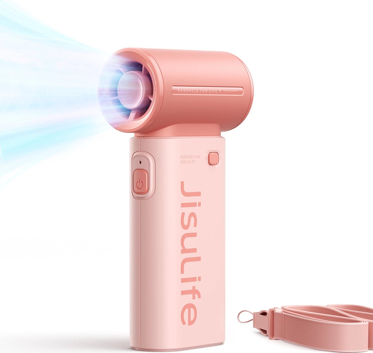 Ventilator dore Jisulife Life9, 5000mAh, USB-C, Rozë
