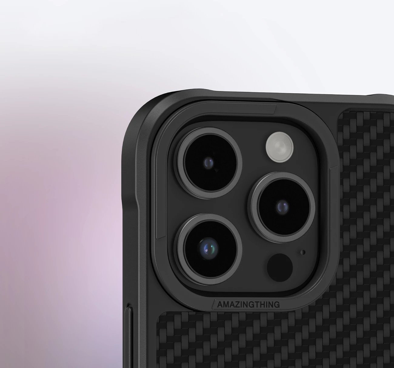 Mbështjellës AmazingThing Titan Max për iPhone 16 Pro, 1500D aramid fiber, zi