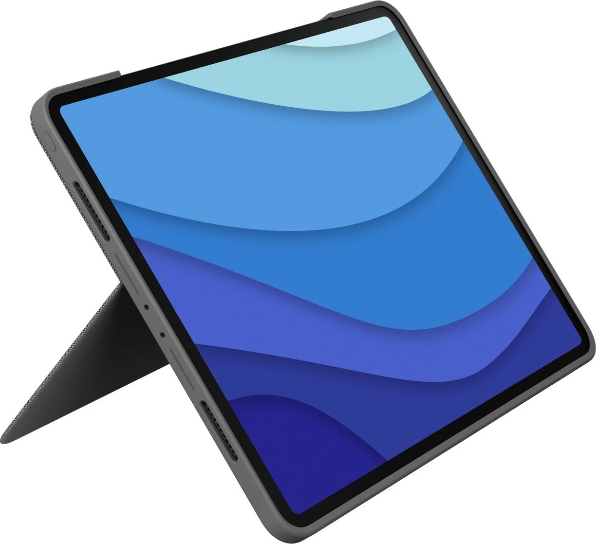 Mbështjellës me tastierë Logitech Combo Touch për iPad Pro 12.9-inch (5th dhe 6th gen), QWERTZ, Gjermanisht, Trackpad, Gri Oxford