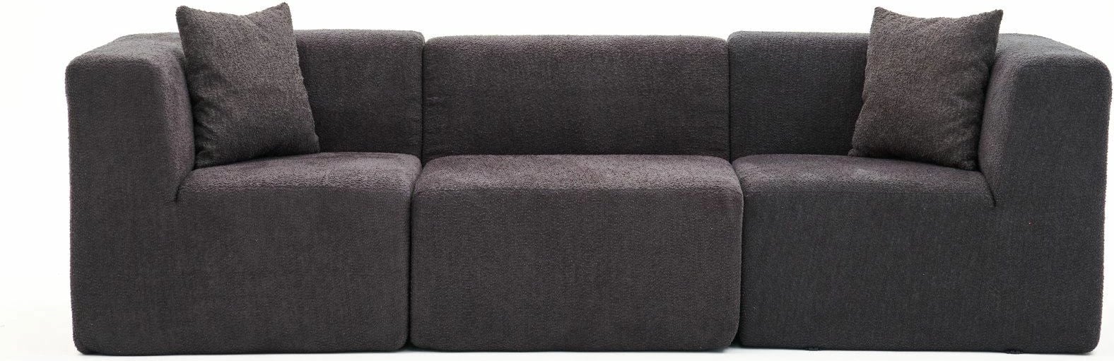 Divan treshe Atelier del Sofa, ngjyrë antracit, 3 pjesë