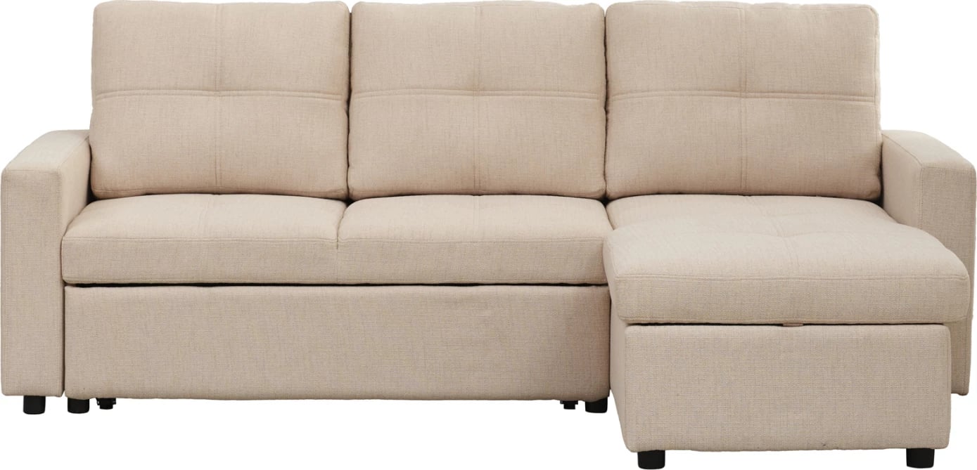 Kënd-sofë krevate, ngjyrë bezhë, i kthyeshëm, SALINO FH3285.03, 213x132x87cm