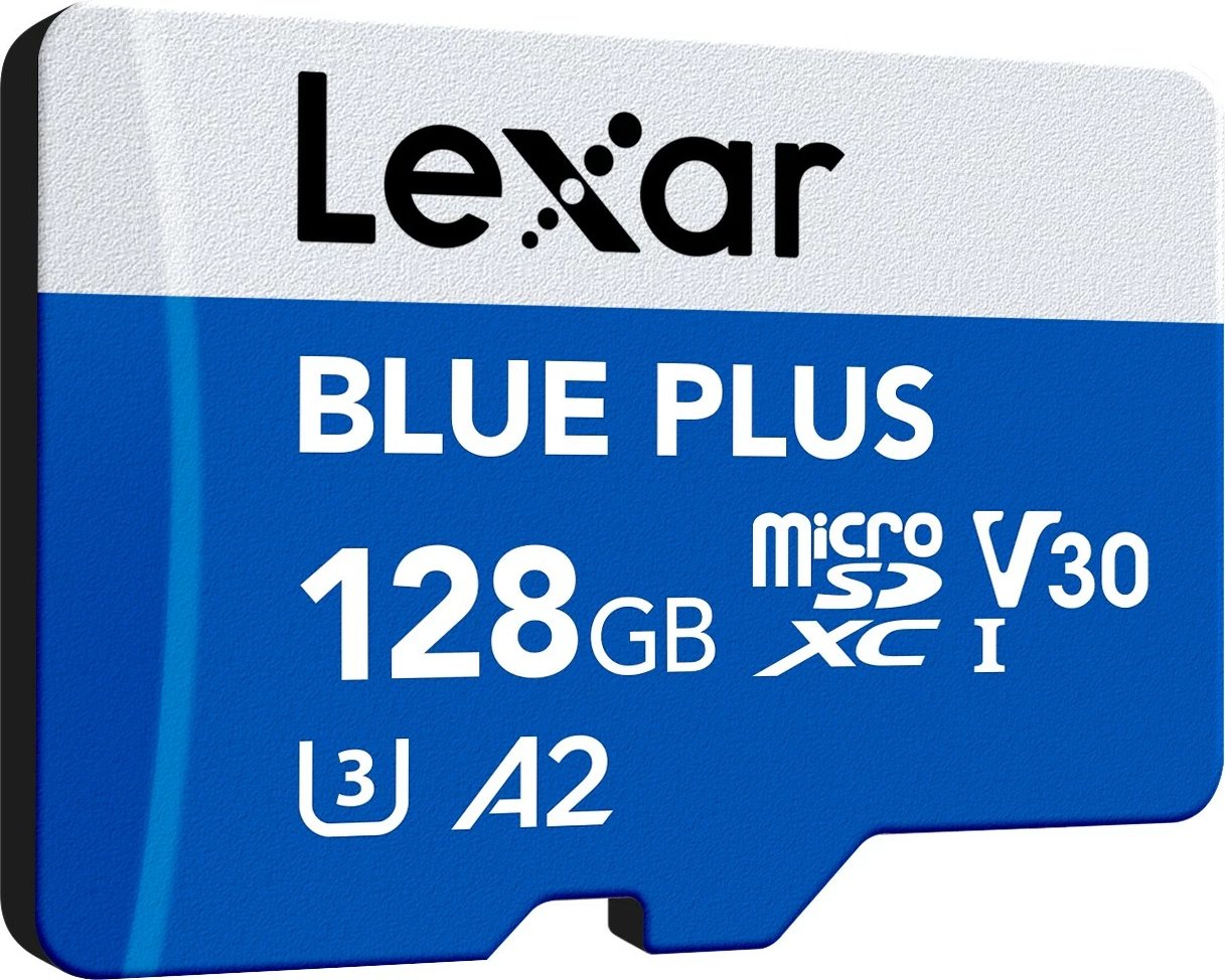 Kartë memorie microSD, Lexar, LMSBLPL128G-BNANG, 128GB SDXC UHS-I 170MB/s C10 A2 U3 V30, me adapter SD, blu