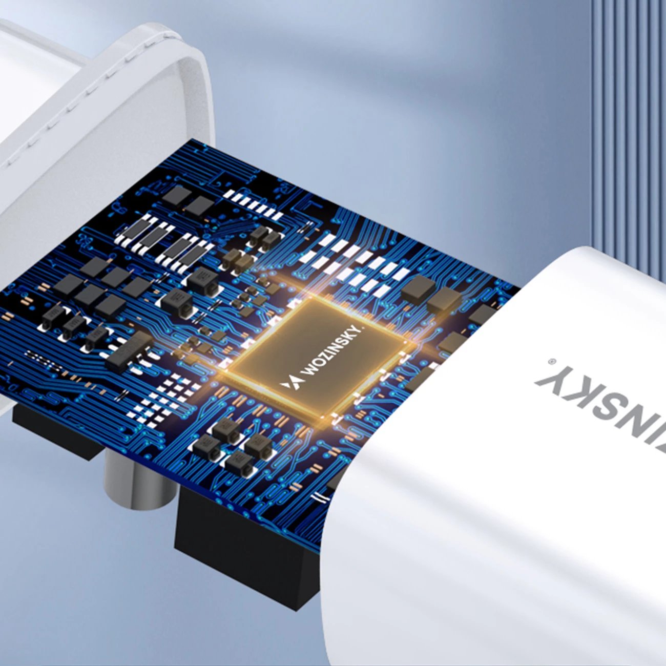 Karikues muri Wozinsky CWCUCW, 30W, 1x USB-C, 2x USB-A, i bardhë
