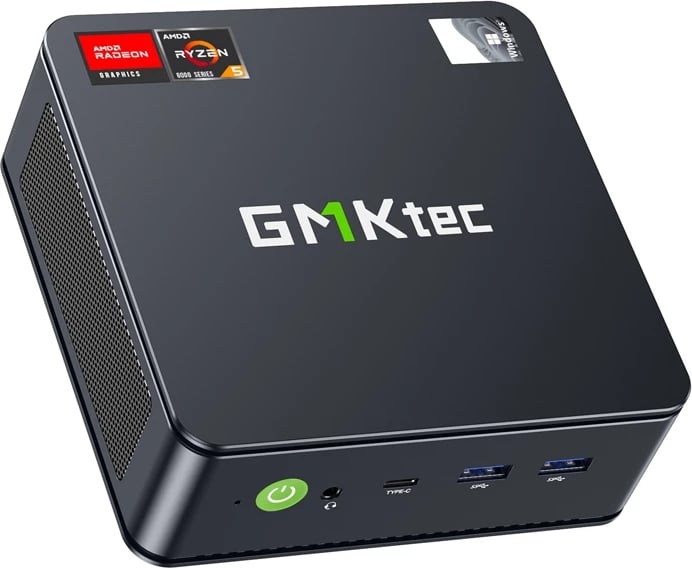 Kasë mini GMKtec M6, Ryzen 5 6600H, 32GB RAM, 1TB SSD, Gri
