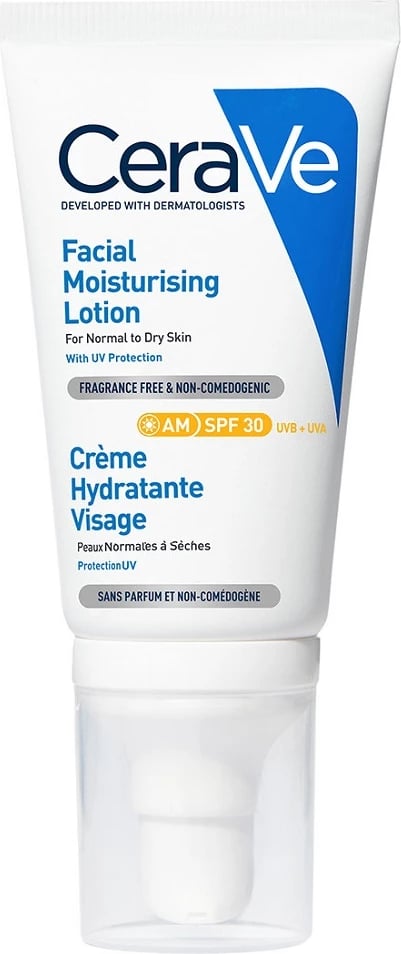 Krem për fytyrë hidratues me SPF CeraVe Moisturizing Face Cream SPF30 për femra, 52ml