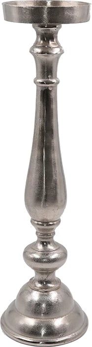 Mbajtës qirinjsh IONAS, alumin, argjendtë, 15x15x55cm