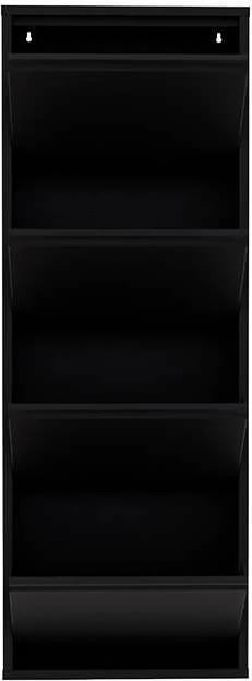 Dollap këpucësh Skye Decor, 4 pjesë, metal, i zi