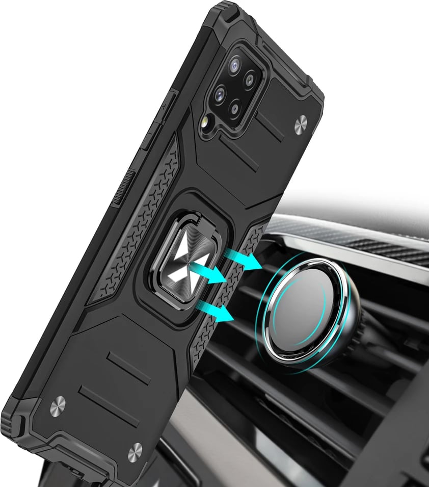 Mbështjellës Wozinsky Ring Armor me mbajtëse, për Samsung Galaxy A42 5G, Rozë
