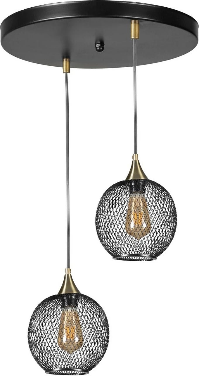 Llambë tavani Opviq Jupiter 8721-2, metalike, e zezë