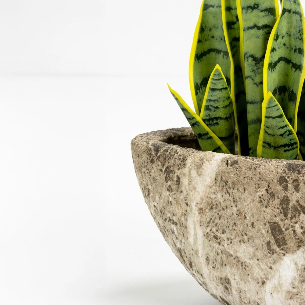 Set vazo për bimë NANGA, 2 copë, qeramikë, bezhë-kafe, 46x22x20cm