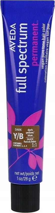 Ngjyrë për flokë për femra Aveda Full Spectrum Permanent Pure Tone Dark Yellow/Blue 28g