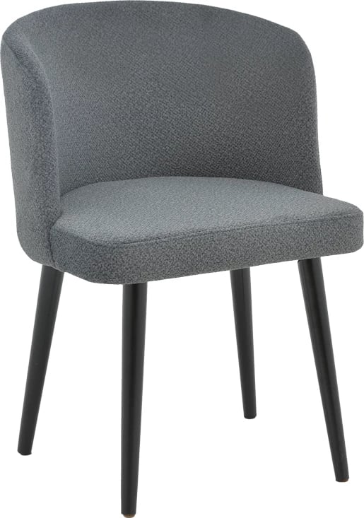 Karrige Sirbet, stof teddy anthracite, metal i zi, 55x45x80cm