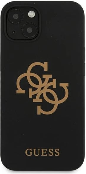 Mbështjellës Guess GUHCP13SLS4GGBK për iPhone 13 mini 5.4", silikon, i zi