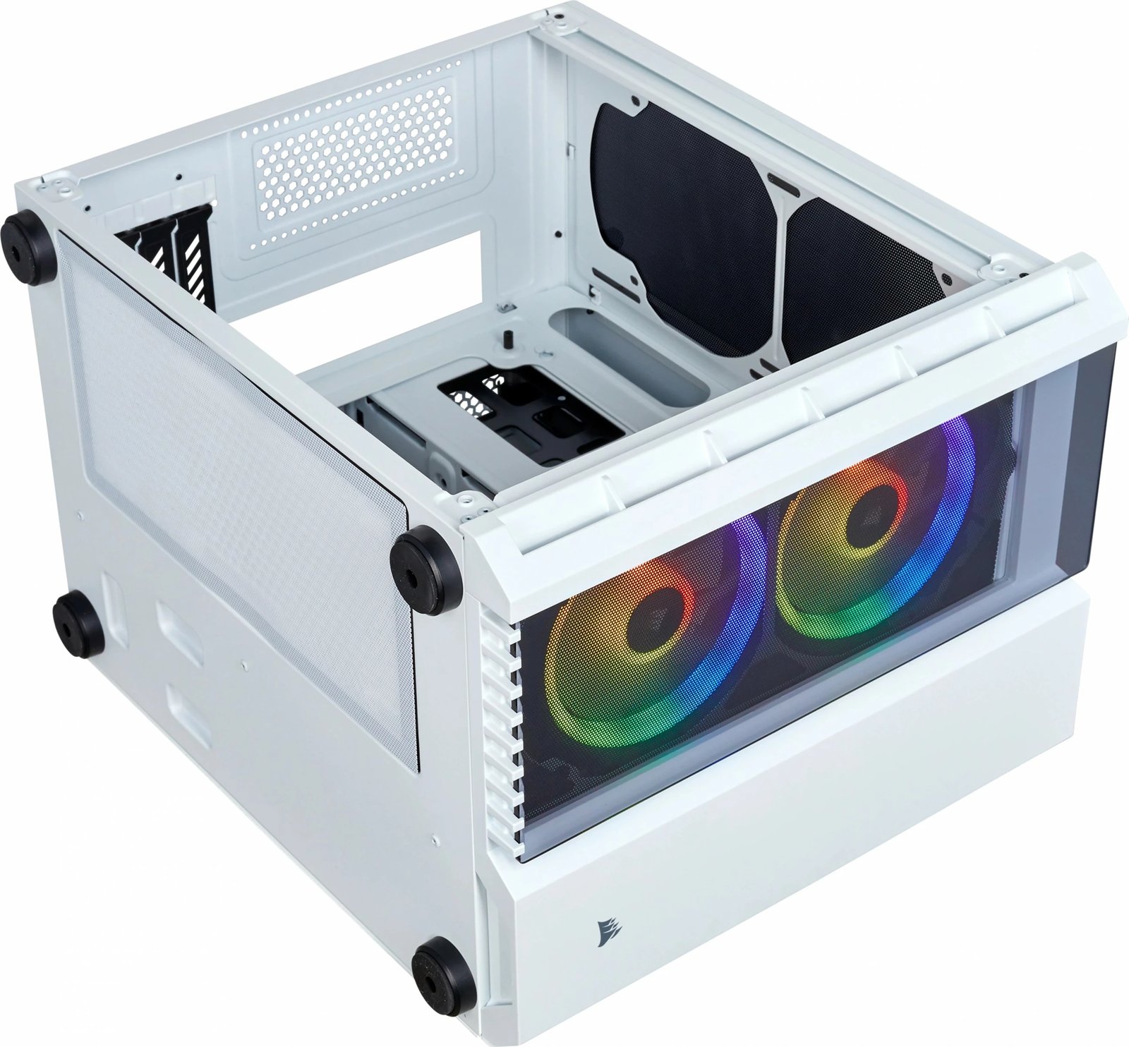 Kasë Corsair Crystal 280X, micro ATX, xham i temperuar, e bardhë Kasë Corsair Crystal 280X, micro ATX, xham i temperuar, e bardhë