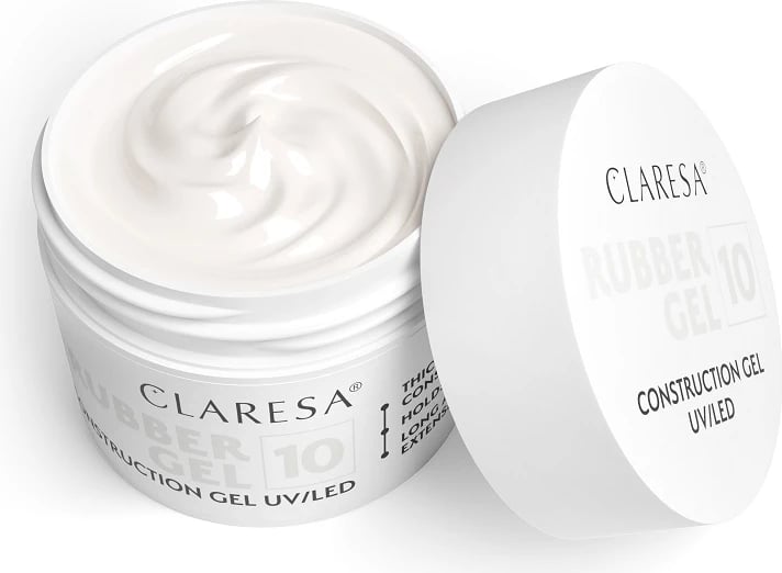 Xhel ndërtues për thonj Claresa Rubber Gel 10 për femra, 45g