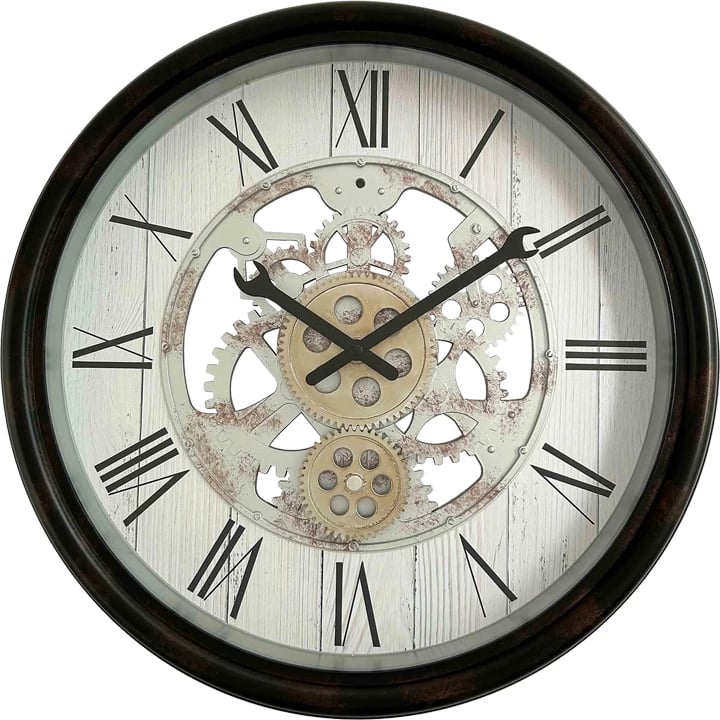 Orë muri Rabby Inart, ngjyrë e zezë antike, D45.3x6.5cm