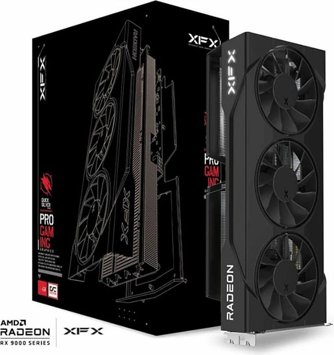 Kartelë grafike XFX RX 9060 XT SWIFT OC 16GB GDDR6 3 fan e bardhë