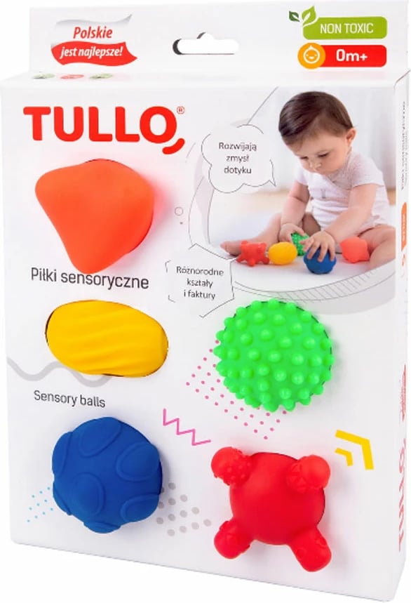 Topa sensorikë për fëmijë AM Tullo, shumëngjyrëshe
