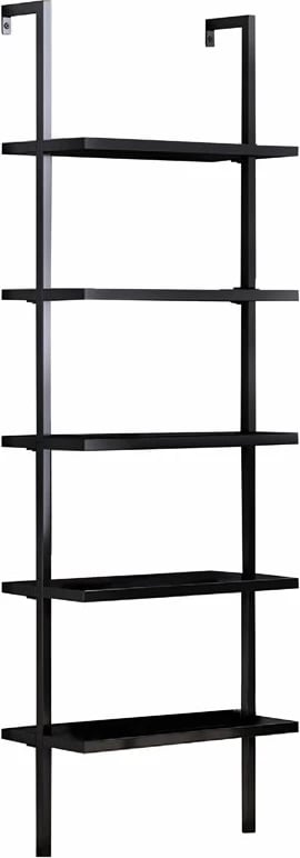 Raft librash Harris, ngjyrë e zezë, 70x22x200cm