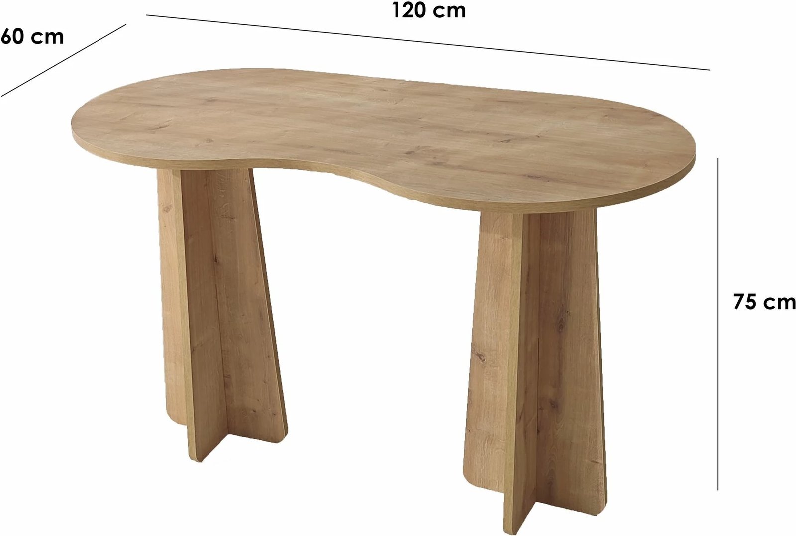 Tavolinë pune, ngjyrë Sapphire Oak, Skye Decor, Infini