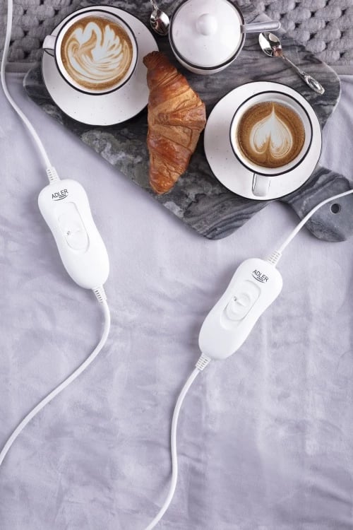 nën-batanije elektrike dopio, Adler, AD 7426, 150x160 cm, 4 nivele, 2x60W, e larshme 30°C