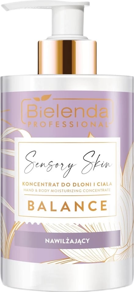 Locion hidratues për duar dhe trup Bielenda Professional Sensory Skin Moisturizing Concentrate for Hands and Body Balance për femra, 300ml