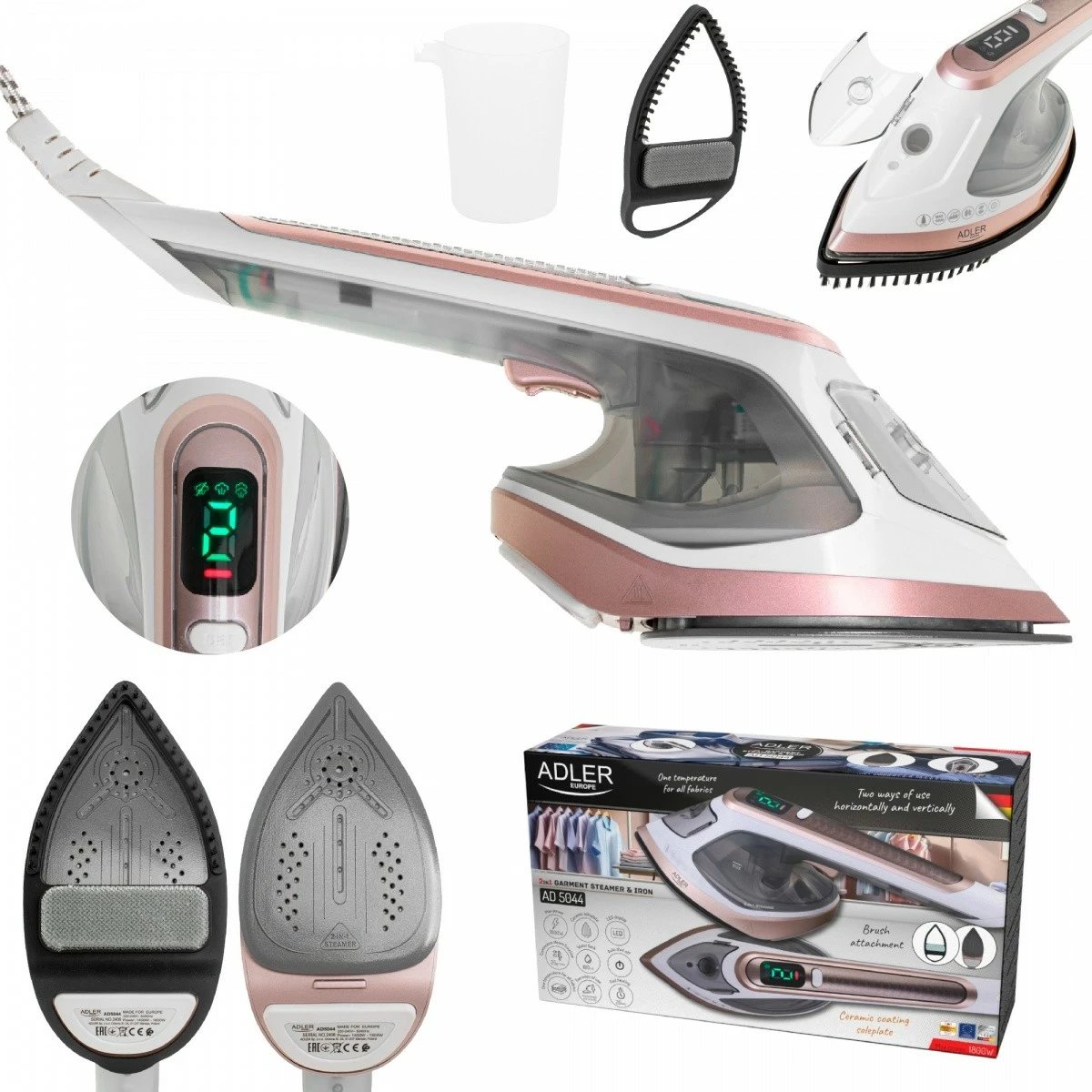 Avullore rrobash & hekur Adler AD5044 1800 W 25 g/min 180 ml ari-bardhë