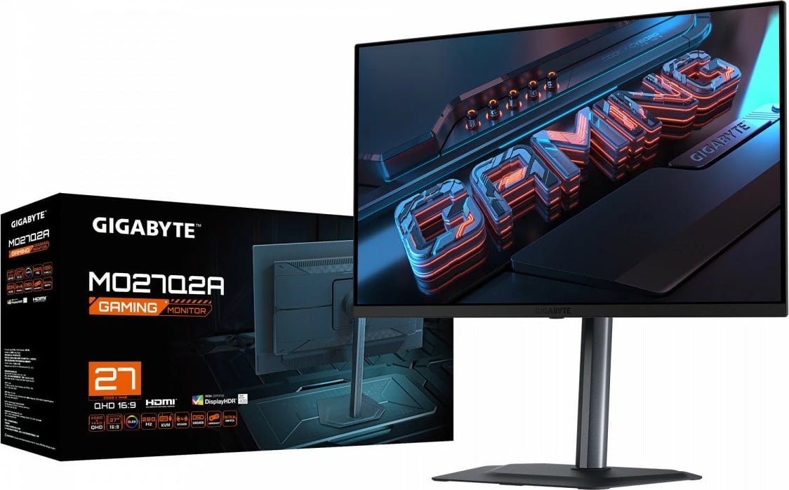 Monitor Gigabyte MO27Q2A, 27", QHD, QD-OLED, 280 Hz, i zi