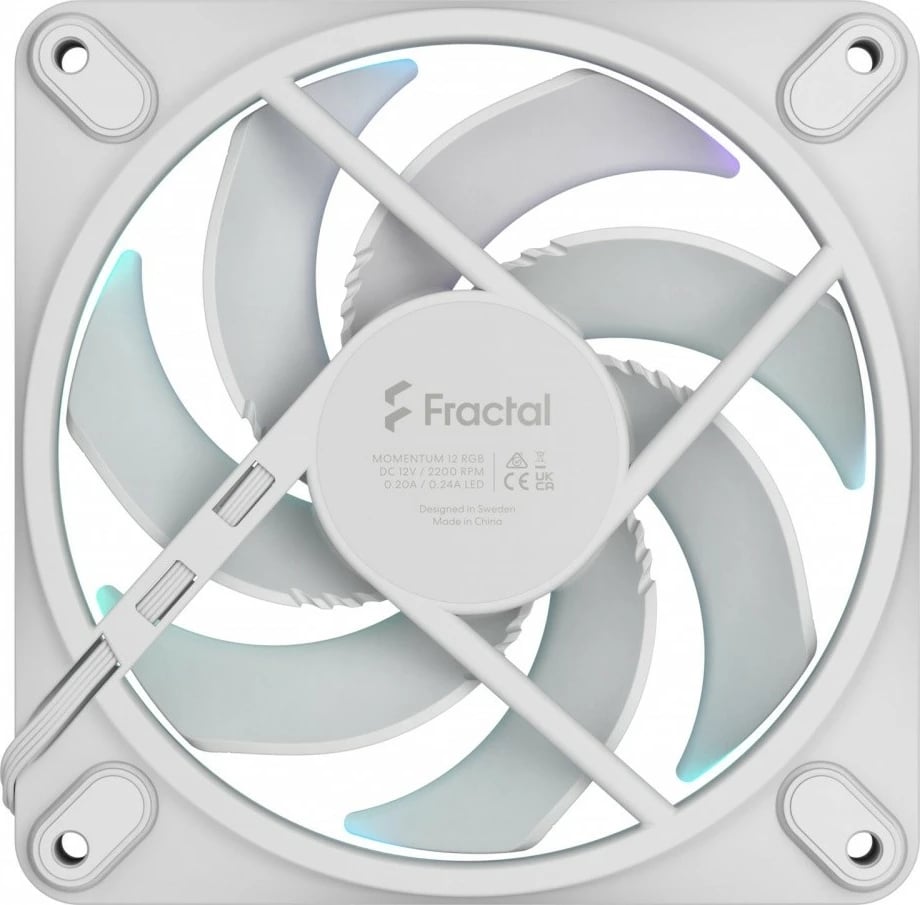 Ventilator kase Fractal Design Momentum 12 RGB White, 120mm