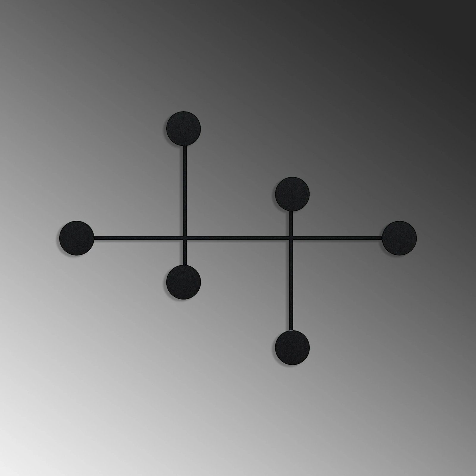 Varëse muri metalike Wallity, Dama, e zezë, 82x60x10cm