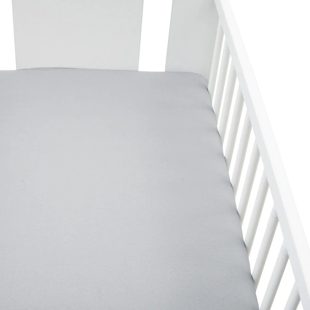 Çarçaf elastik krevat bebe, New Baby, jersey 120x60 cm, pambuk 100%, gri