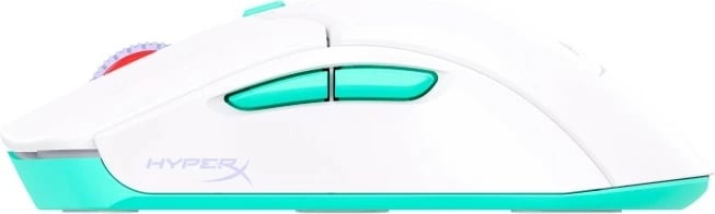 Maus HyperX Pulsefire Haste 2 Core 8R2E7AA pa tela 2.4 GHz/Bluetooth 12000 DPI 6 butona RGB 70 g, i bardhë