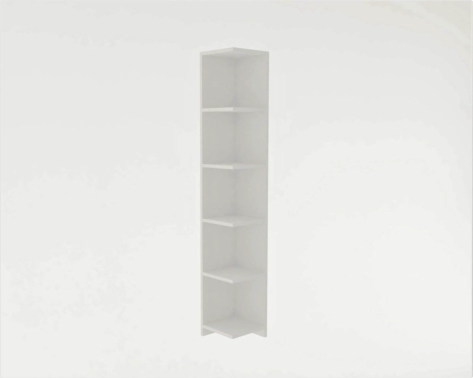 Raft librash Hanah Home, Ravella, ngjyrë e bardhë, 160x25x25cm