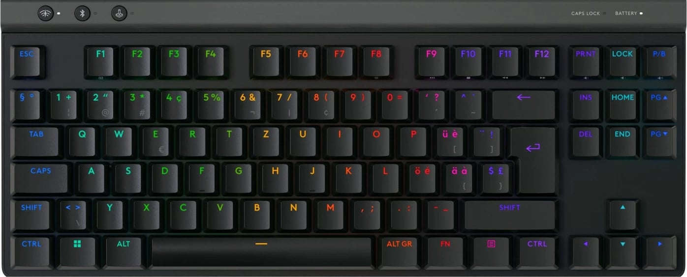 Tastierë mekanike Logitech G 920-012553, RGB, wireless & USB, QWERTZ, e zezë