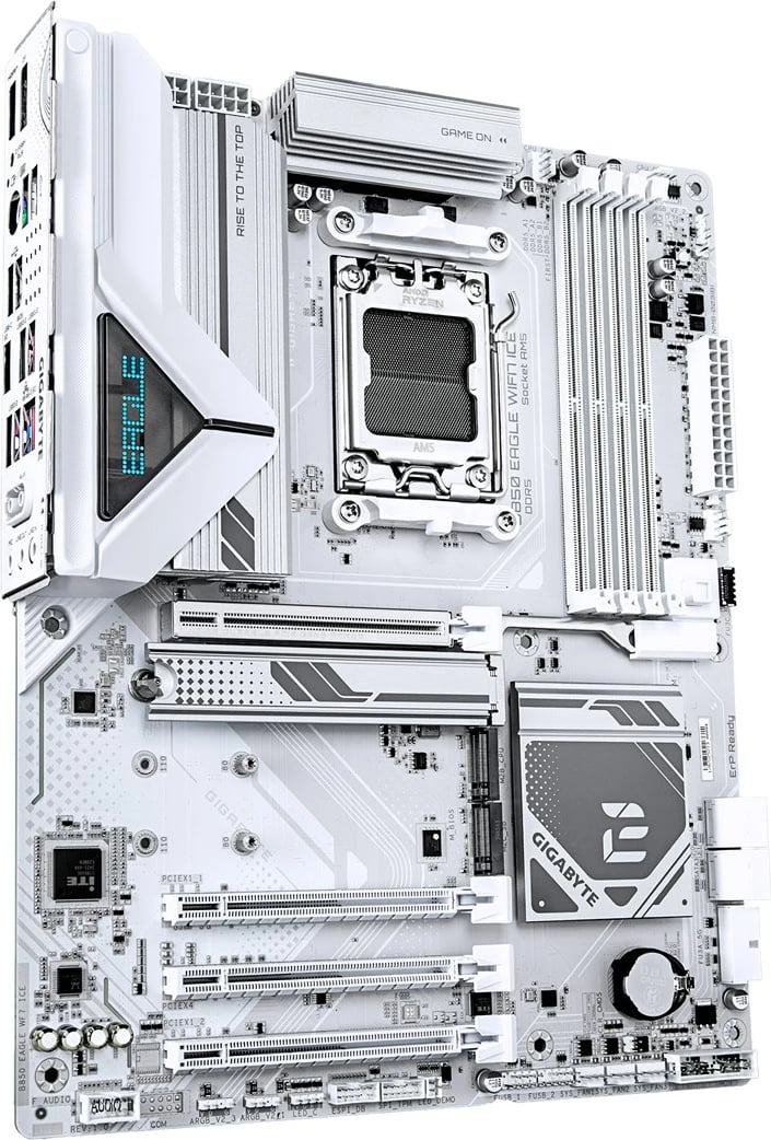 Pllakë amë Gigabyte B850 EAGLE WIFI7 ICE, Socket AM5, DDR5, PCIe 5.0, WIFI 7, e bardhë