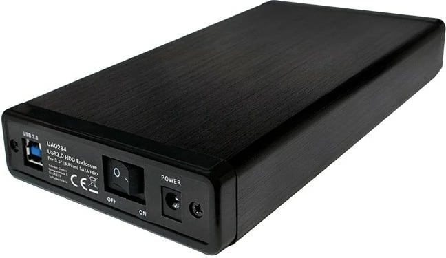 Kasë e jashtme LogiLink UA0284 për HDD 3.5", SATA, USB 3.0, Alumini, e zezë