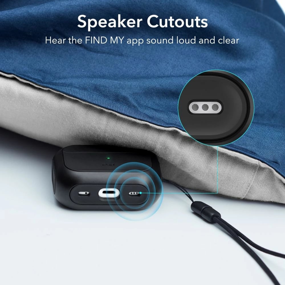 Mbështjellës ESR Orbit HaloLock me MagSafe për Apple AirPods Pro/Pro 2, i zi