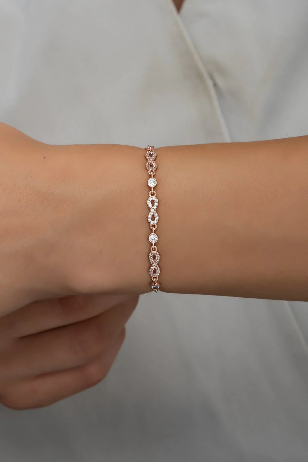 Byzylyk argjendi Jumeon, ngjyrë rozë e bardhë, NRZ99603