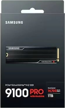 SSD Samsung 9100 PRO MZ-VAP1T0CW, 1TB, M.2 2280, PCIe 5.0, me heatsink, Zi