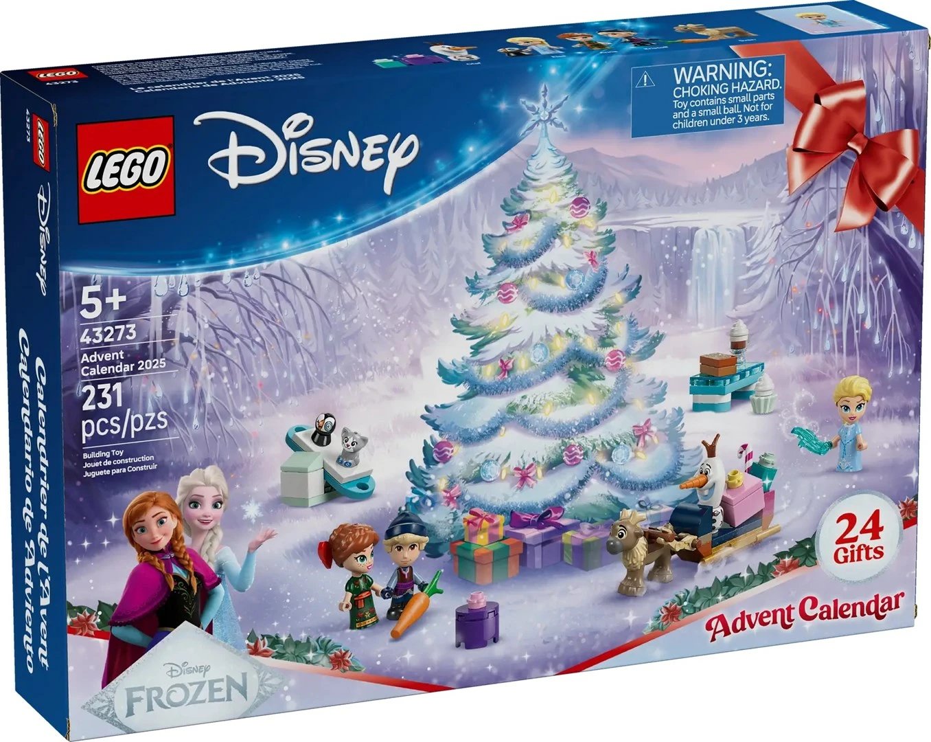Kalendar adventi LEGO Disney 43273, 231 pjesë, 4 minifigura, Frozen