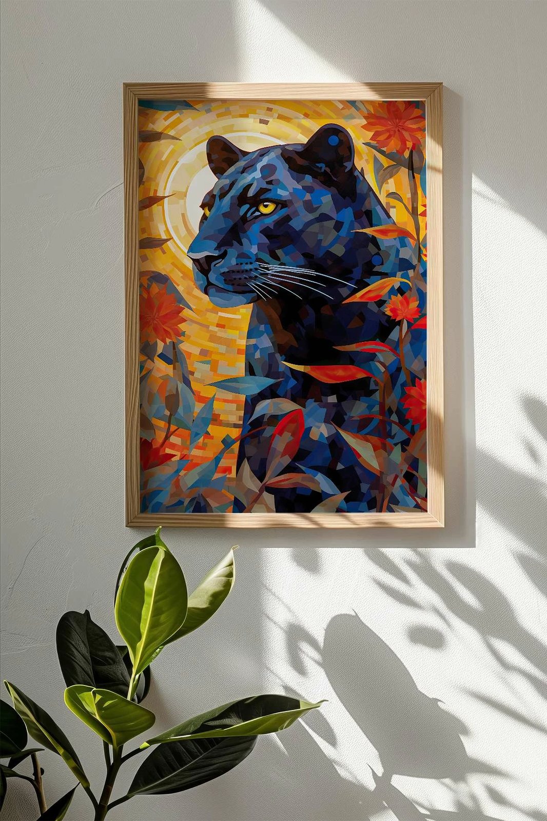 Pikturë dekorative me kornizë, shumëngjyrëshe, Wallity, Mscartmdl19, 33x48cm