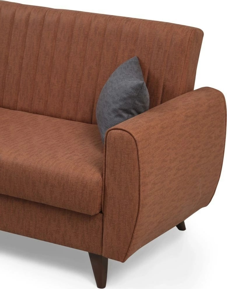 Divan 2-ulësesh që shndërrohet në shtrat, Atelier del Sofa, ngjyrë e kuqe qeramike (Tile Red)