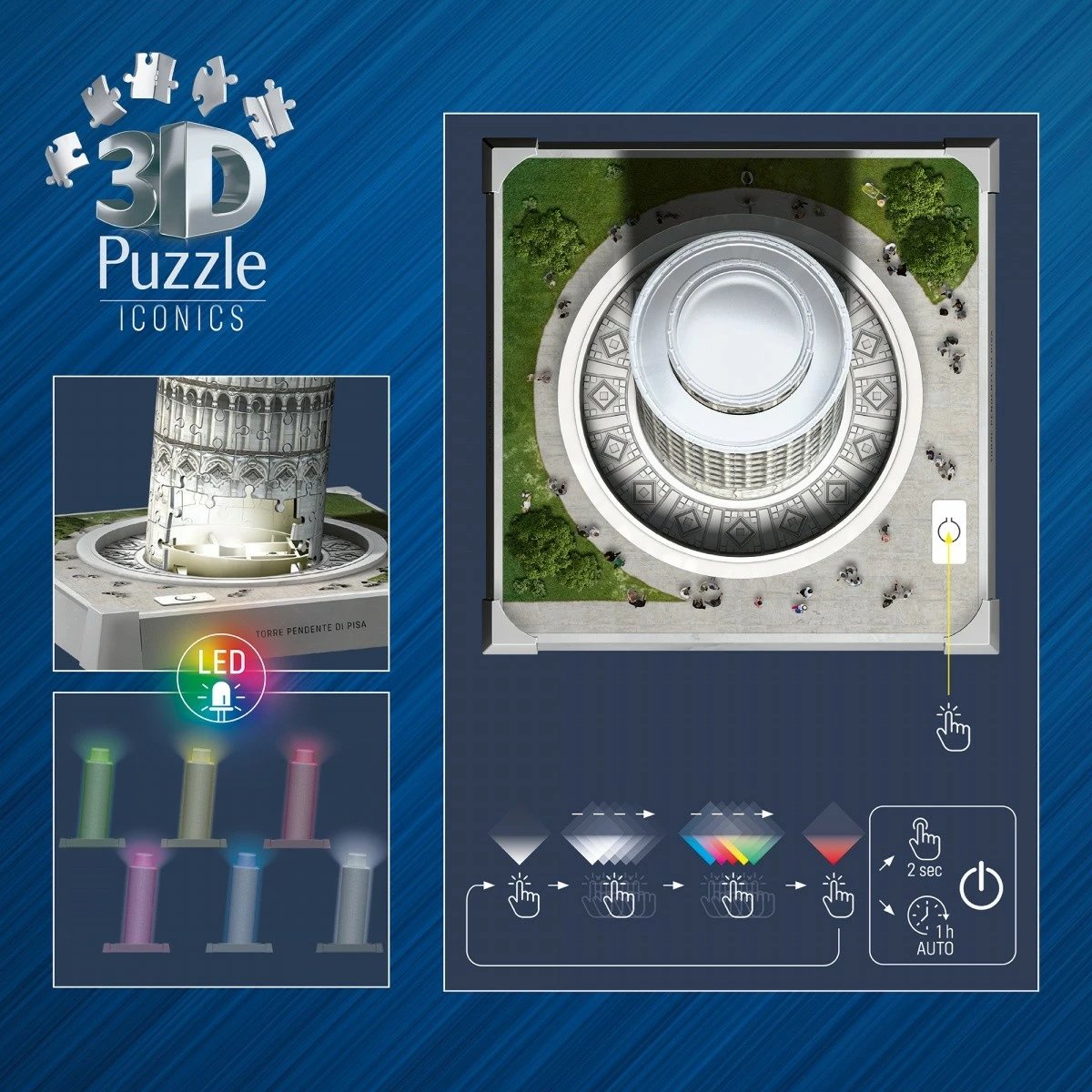 Puzzle 3D Ravensburger Leaning Tower of Pisa, 231 pjesë, plastikë